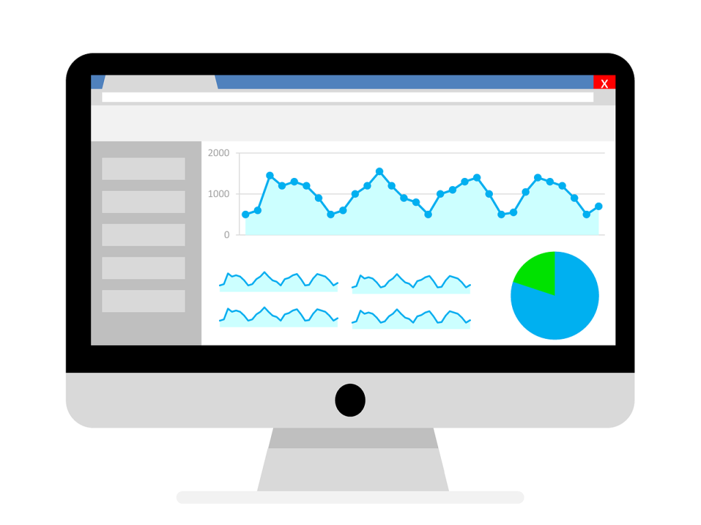 an imac drawing with organic analytics